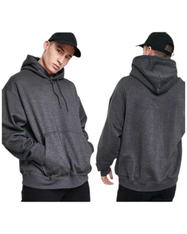Hoddies de Algodón Moletón Gris Oscuro Unisex