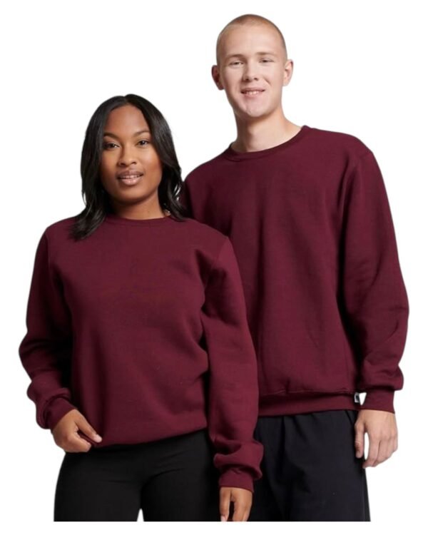 Sueter de Algodón Moletón Bordo Unisex
