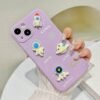 Funda para iPhone 3D astronautas en el espacio lila ER19 - Image 2