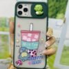 Funda para iPhone transparente verde con dinosaurio ER28