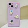Funda para iPhone 3D astronautas en el espacio lila ER19 - Image 3
