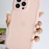 Funda para iPhone liso con curvas ER02