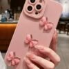 Funda para iPhone rosa nude con mariposas ER05 - Image 2