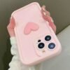 Funda para iPhone 3D rosa bebe corazón ER11 - Image 3
