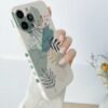 Funda para iPhone diseño de patrón de hojas ER21 - Image 2