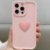 Funda para iPhone 3D rosa bebe corazón ER11 - Image 4
