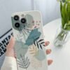 Funda para iPhone diseño de patrón de hojas ER21 - Image 3