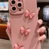 Funda para iPhone rosa nude con mariposas ER05