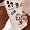 Funda para iPhone 3D baby dog cremita ER29
