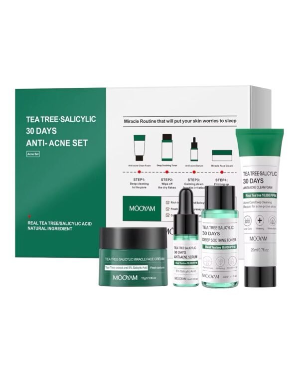 Mooyam Tea Tree Salicylic Anti Acne Set 4pcs (30 días) - Image 2